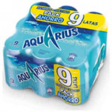 Boisson au citron, 9 unités de 33 cl. Aquarius