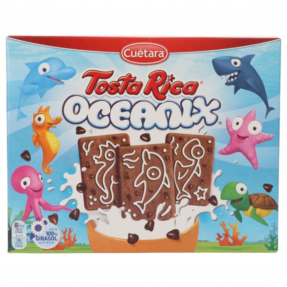 Galletas Tosta Rica Oceanix con pepitas de chocolate, 480 g. Cuétara