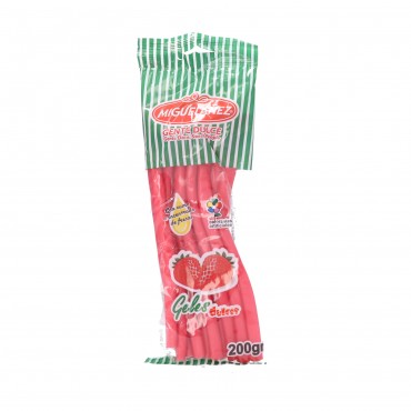 Llaminadures farcides de maduixa Geles Dulces, 200 g. Miguelañez