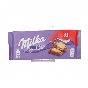Xocolata amb llet i galeta Lu, 87 g. Milka