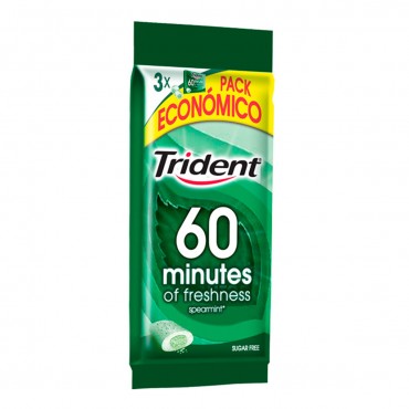 Xiclets amb gust d'herbabona 60 minuts, 3 unitats de 20 g. Trident