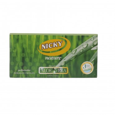 Mouchoirs pour le visage à l'aloe vera, 80 unités. Nicky