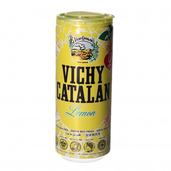 Agua con gas y limón en lata, 33 cl. Vichy Catalan