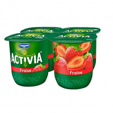 ACTIVIA FRUIT STRAWBERRY 4X125G