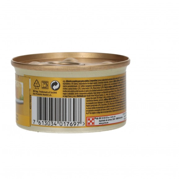 Comida para gato de pollo y zanahoria, 85 g. Gourmet Gold
