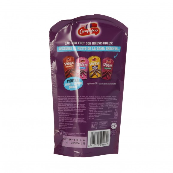 Minifouets en sachet, 50 g. Campofrío