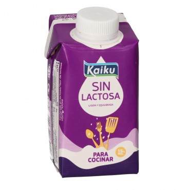 Nata sense lactosa per cuinar, 200 ml. Kaiku