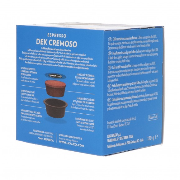Cafè en càpsules Dek Cremoso, 16 unitats. Lavazza