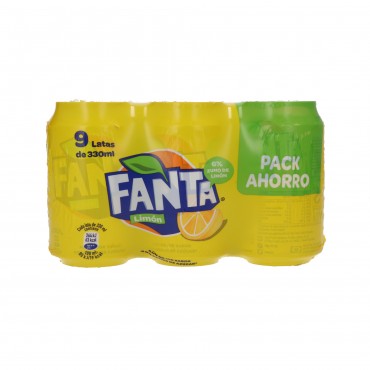 Boisson gazeuse au citron, 9 unités de 33 cl. Fanta