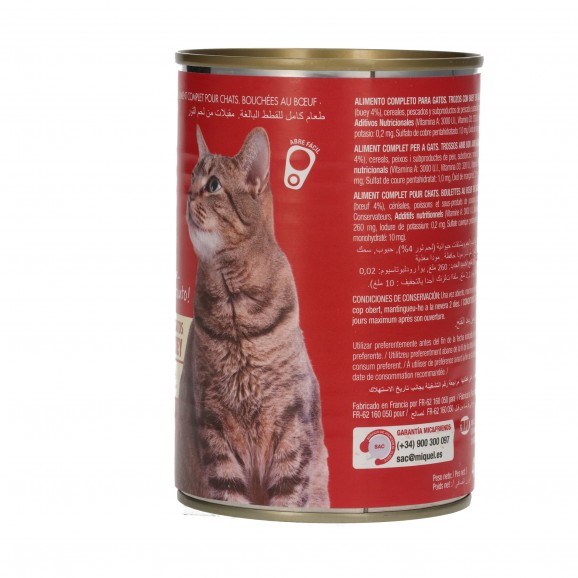 Aliment pour chat au b?uf, 415 g. Mic & Friends