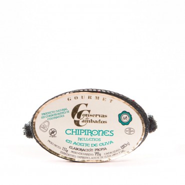 Petits calamars à l'huile d'olive, 6/8 pièces 72 g. Conservas de Cambados