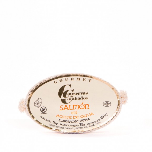 Salmón en aceite de oliva, 72 g. Conservas de Cambados