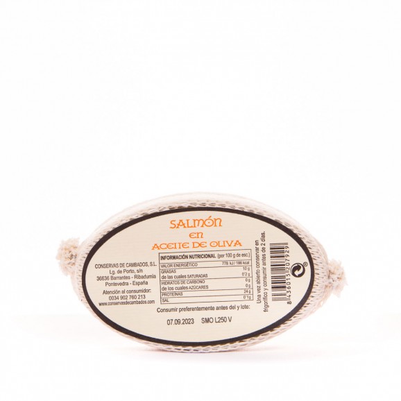 Salmón en aceite de oliva, 72 g. Conservas de Cambados