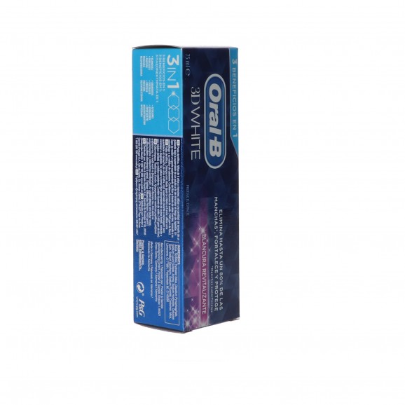Pasta de dientes revitalizante 3D White, 75 ml. Oral-B