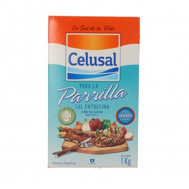 Sal entrefina per a la graella, 1 kg. Celusal