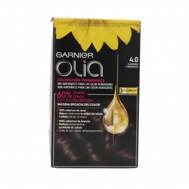 Coloració de cabell Olia 4.0 castany fosc, 1 unitat. Garnier