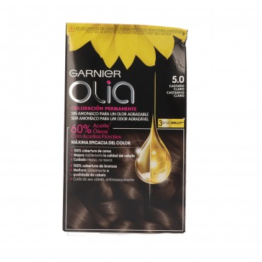 Coloració de cabell Olia 5.0 castany clar, 1 unitat. Garnier