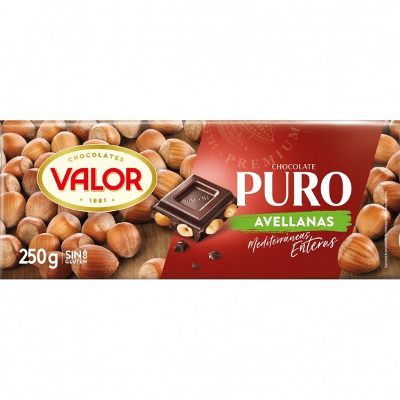 Chocolate con avellanas, 250 g. Valor