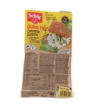 Xapata Ciabattine rústica sense gluten, 200 g. Schär