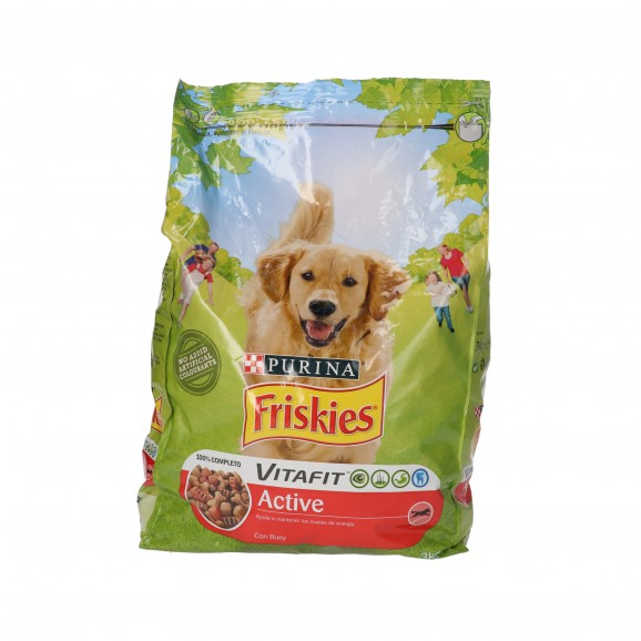 Menjar per a gos de carn Active, 3 kg. Friskies