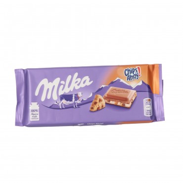 Chocolat au lait et morceaux de Chips Ahoy, 100 g. Milka