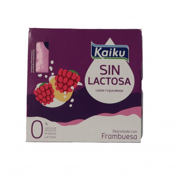 Iogurt desnatat de gerds sense lactosa, 4 unitats. Kaiku