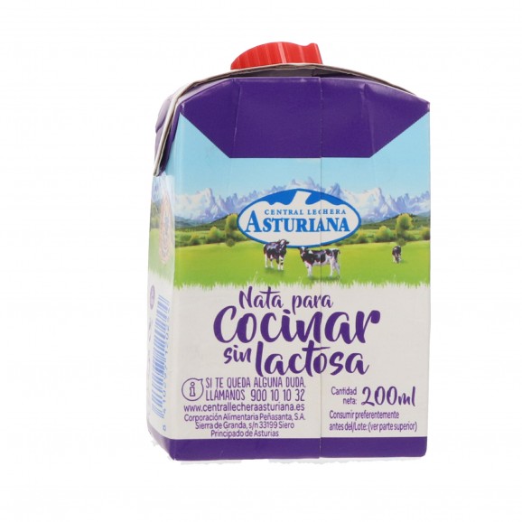 Nata sense lactosa 35 %, 200 ml. Central Lechera Asturiana