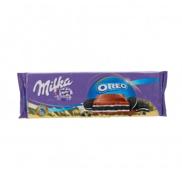 Xocolata amb llet farcida de galeta Oreo, 300 g. Milka