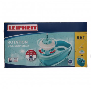 Pal de fregar i galleda escorredora giratòria Rotation Disc, 1 unitat. Leifheit