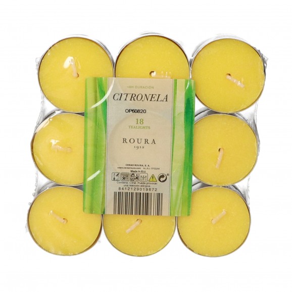 Bougie au citron, 18 unités. Roura