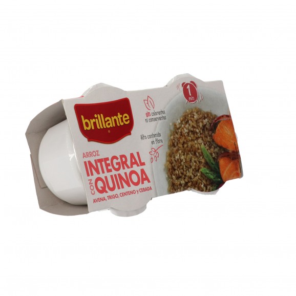 Arroz integral con quinoa, 2 unidades de 125 g. Brillante