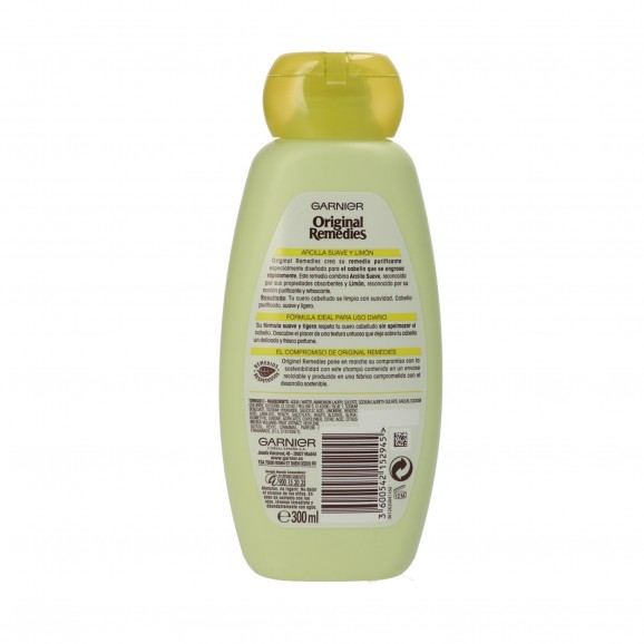 Champú de limón, 300 ml. Original Remedies