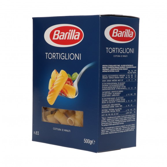 Pasta tortiglioni núm. 83, 500 g. Barilla