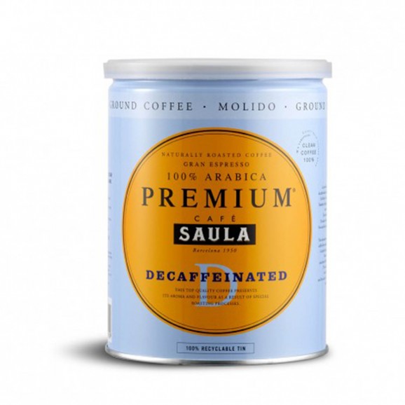 Cafè descafeïnat molt Premium, 250 g. Saula