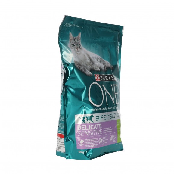 PURINA ONE DELIC. GALL DINDI-ARROS 800G