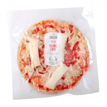 Pizza de jamón y queso brie, 390 g. Ametller