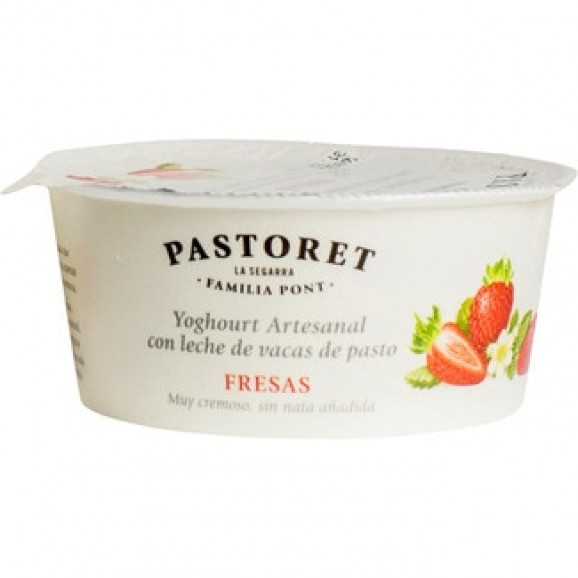 Iogurt artesà amb maduixa, 125 g. Pastoret