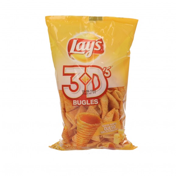 Xips Bugles 3D'S de formatge, 100 g. Lay's