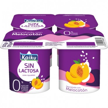 KAIKU YOGUR 0% MELOCOTON X4