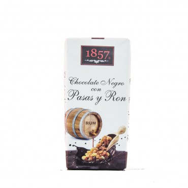 Chocolat noir aux raisins secs et rhum, 125 g. 1857