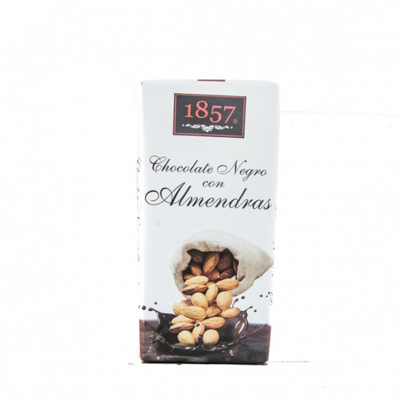 Chocolate negro con almendras, 125 g. 1857