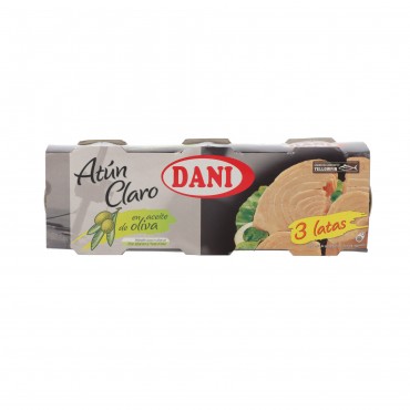 Thon à l'huile d'olive, 3 unités de 80 g. Dani