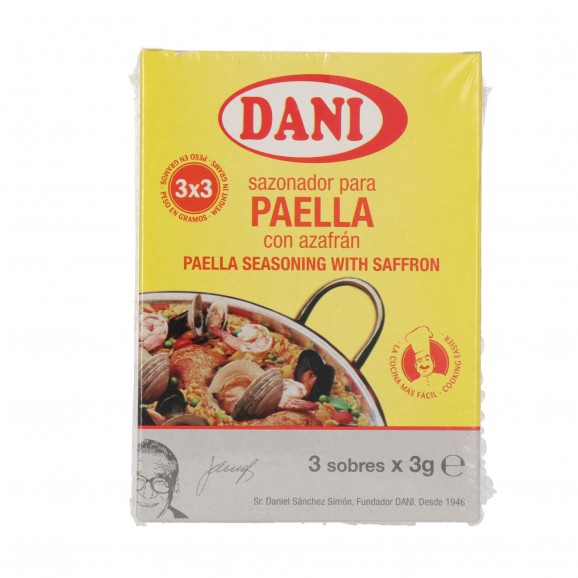 Sazonador para paella con azafrán, 3 g. Dani