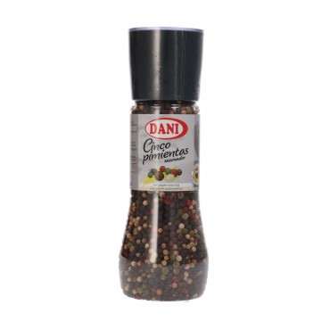Moulin aux cinq poivres, 180 g. Dani