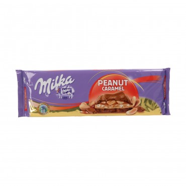 Xocolata amb llet, cacauet i caramel, 276 g. Milka