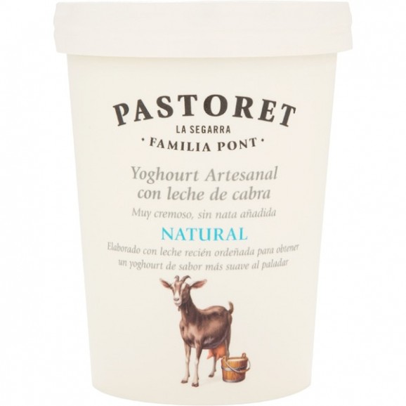 Iogurt de cabra natural, 500 g. Pastoret