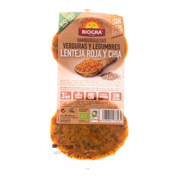 SORRIBAS HAMBURGER LENTILLES-CHIA 155G