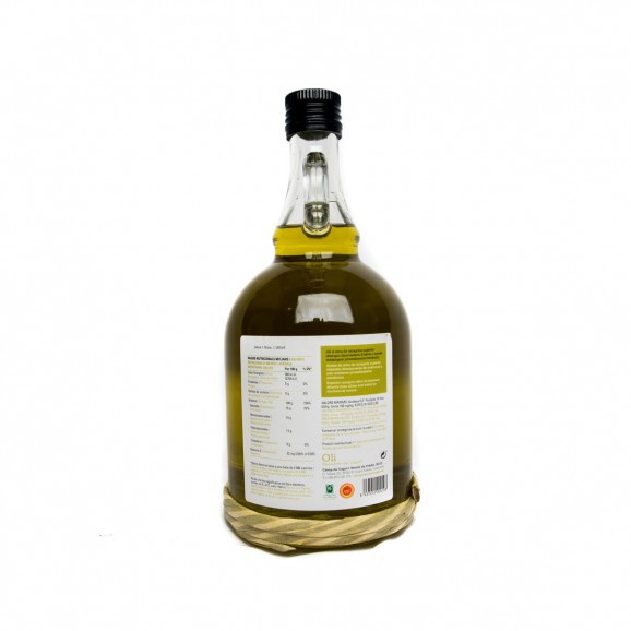 Aceite de oliva virgen extra en cesta de mimbre, 1 l. Oli Rupestre del Cogul