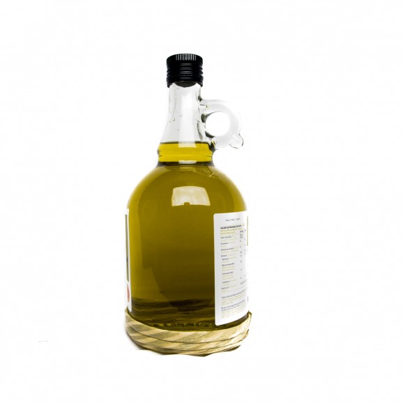 Aceite de oliva virgen extra en cesta de mimbre, 1 l. Oli Rupestre del Cogul