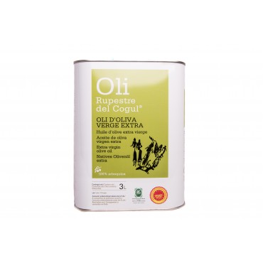 Oli d'oliva verge extra en llauna, 3 l. Oli Rupestre del Cogul